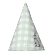 MI Green Gingham Bunny Rabbit Feesthoedjes (Rechts)