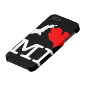 MI (I hart Michigan) iPod/iPhone case (donker) iPhone Hoesje (Onderkant)