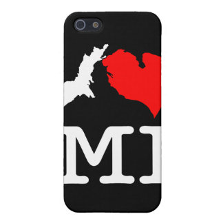 MI (I hart Michigan) iPod/iPhone case (donker) iPhone 5 Hoesje