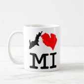 MI (I hart Michigan) tweezijdige mok (Links)