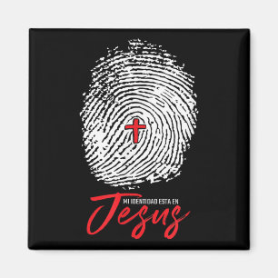 Mi Identidad en Jesus Faith Inspirerend T - shirts Magneet