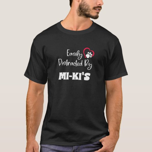 Mi-Ki-Hondenliefhebbers Miki-eigenaars, gemakkelij T-shirt (Voorkant)