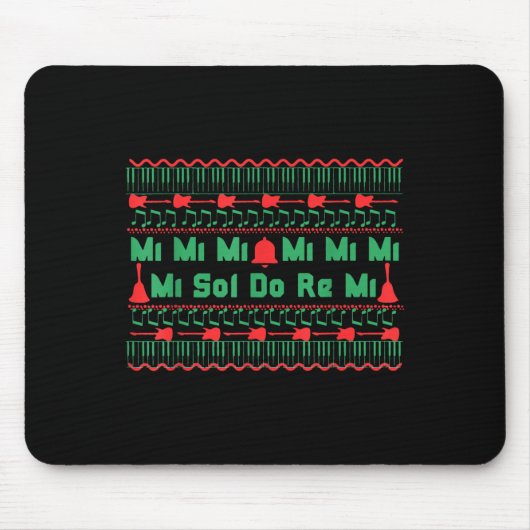 Mi Mi Mi Sol Do Re Mi Music Notes Teacher Ugly Chr Muismat (Voorkant)