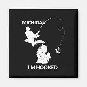 Mi Michigan Visserij Jersey Cadeau voor vissers en Magneet