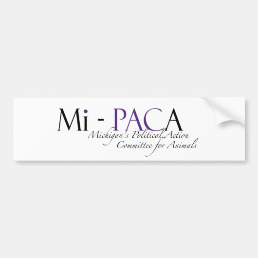 Mi-PACA Bumpersticker (Voorkant)