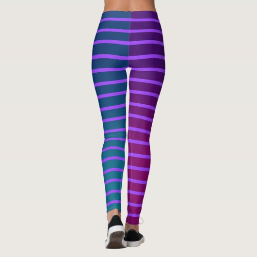 Mi-Parti gradiëntstripes Leggings (Achterkant)