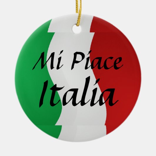 Mi Piace Italia Italiaanse vlag Keramisch Ornament (Voorkant)