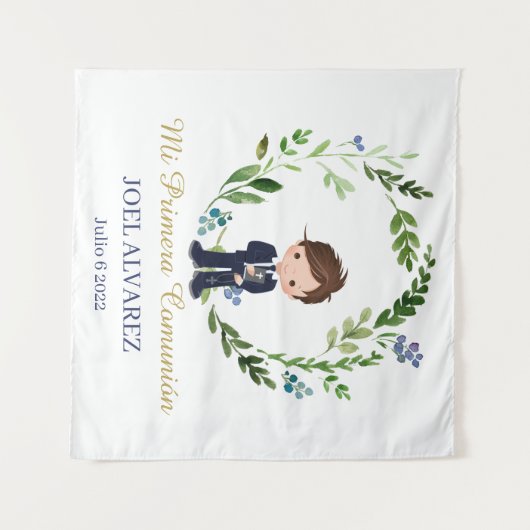 Mi primera Comunión BackDrop Wandkleed (Voorkant (horizontaal))