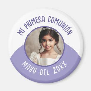 Mi primera comunión con foto recuerdo magneet