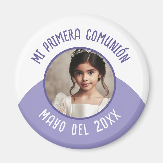 Mi primera comunión con foto recuerdo magneet (Voorkant)