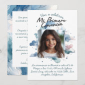 Mi Primera Comunión con foto Spaanse Waterverf Kaart (Voorkant / Achterkant)