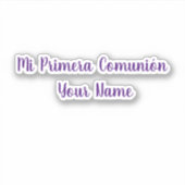 Mi Primera Comunion Customize name vinyl sticker (Voorkant)