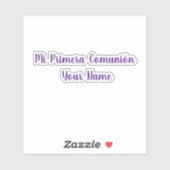 Mi Primera Comunion Customize name vinyl sticker (Vel)