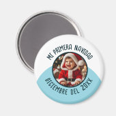 Mi Primera Navidad con Foto y Año Magneet (Voorkant / Achterkant)