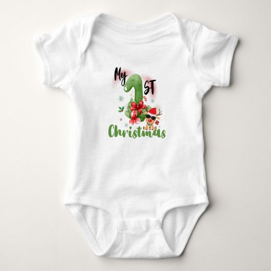 Mi Primera Navidad, Diseño navideño tierno Romper (Voorkant)