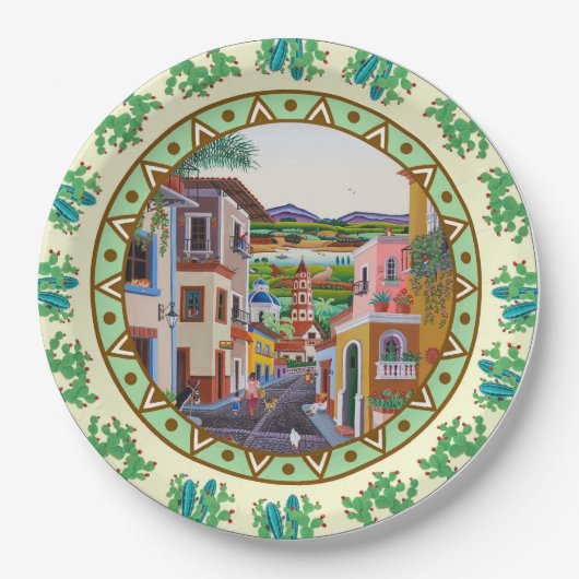 Mi Pueblo Papieren Bordje (Voorkant)