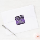 Mi Quinceañera Sparkling Tiara Zebra Vierkante Sticker (Envelop)