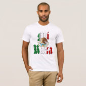 MI RAZA Mexicaanse vlag T-shirt (Voorkant volledig)
