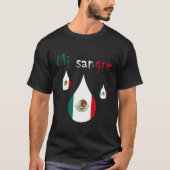 Mi Sangre Ik hou van Mexico Mexicaanse Onafhankeli T-shirt (Voorkant)