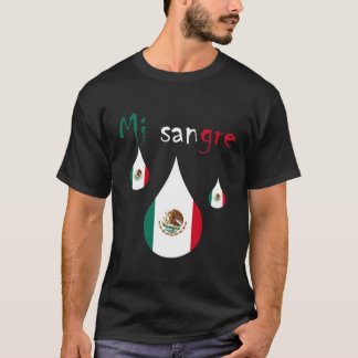 Mi Sangre Ik hou van Mexico Mexicaanse Onafhankeli T-shirt