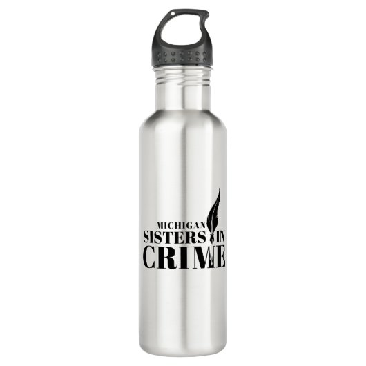 MI Sisters in Crime Water Bottle Waterfles (Voorkant)