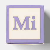 "Mi" Solfeggio Musical Baby Blokken Paars Bedankdoosjes (Bovenkant)