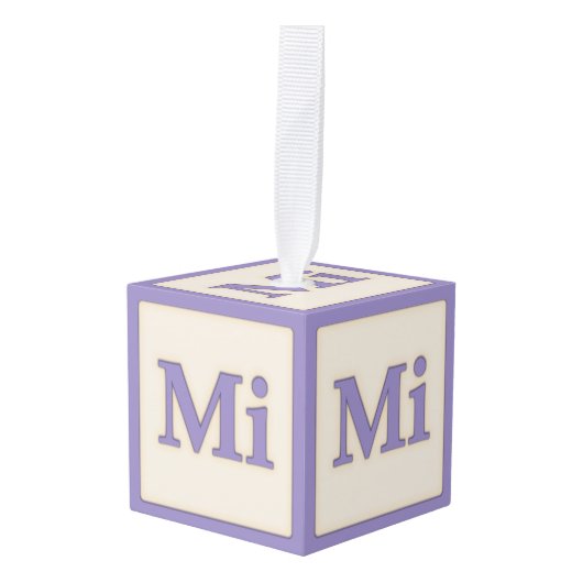 "Mi" Solfeggio Musical Baby Blokken Paars Decoratie (Voorkant hoekig)