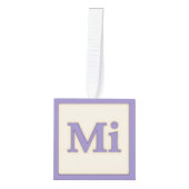 "Mi" Solfeggio Musical Baby Blokken Paars Decoratie (Voorkant)
