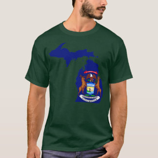 MI State Flag Proud Michigan Native T-shirt