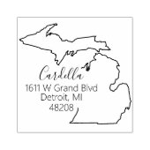 MI | State of Michigan Return Address Stamp Rubberstempel (Afrduk)