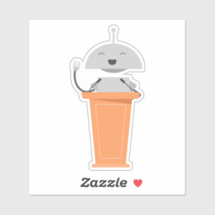 Mia aan het woord sticker