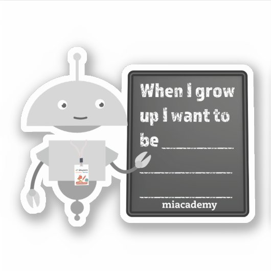 Mia - "Als ik groot word..." Sticker (Voorkant)
