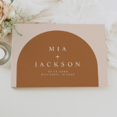 MIA Arched Bohemian Terracotta Bruiloft Gastenboek