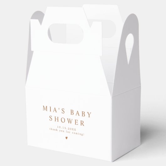 MIA Arched Boho Terracotta Baby shower Bedankdoosjes (Geopend)