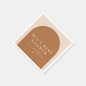 MIA Arched Boho Terracotta Baby shower Servet (Hoek)