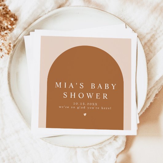 MIA Arched Boho Terracotta Baby shower Servet