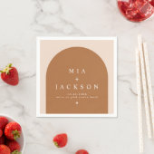 MIA Arched Boho Terracotta Bruiloft Welkom Servet (Insitu)