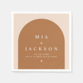 MIA Arched Boho Terracotta Bruiloft Welkom Servet (Voorkant)