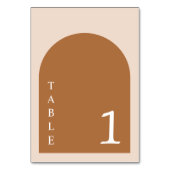 MIA Arched Burnt Oranje Modern Favors Sign. Kaart (Voorkant)