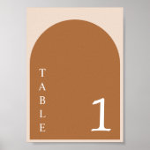 MIA Arched Burnt Oranje Modern Favors Sign. Poster (Voorkant)