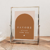 MIA Arched Burnt Oranje Modern Favors Sign. Poster