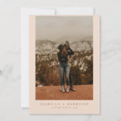 MIA Arched Burnt Oranje Modern Minimalist Wedding Kaart (Achterkant)