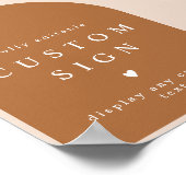 MIA Arched Burnt Oranje Moderne Aangepaste tekstre Poster (Hoek)