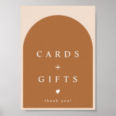 MIA Arched Burnt Oranje Moderne Kaarten en cadeaub Poster (Voorkant)