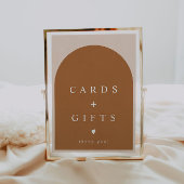 MIA Arched Burnt Oranje Moderne Kaarten en cadeaub Poster