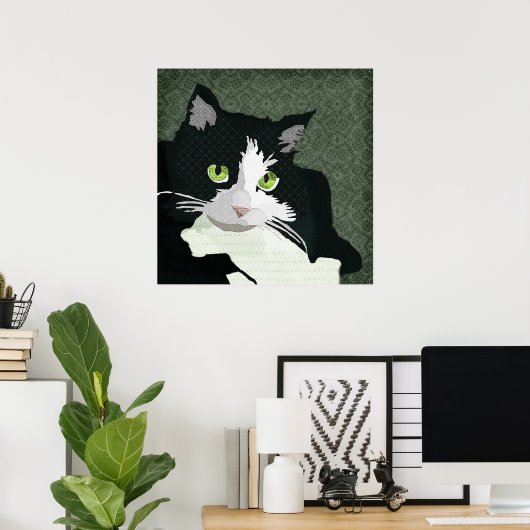 Mia Art Green Canvas Poster (Thuiskantoor)