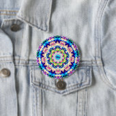 MIA ~ Birthday Star Pattern, aangepast ~ Ronde Button 7,6 Cm (In situ)