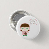 mia , boe & vrienden knop ronde button 3,2 cm (Voorkant /achterkant)