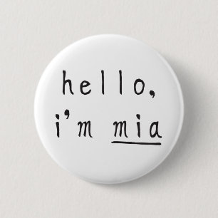 mia , boe & vrienden knop ronde button 5,7 cm