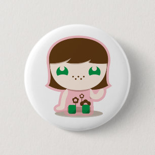 mia , boe & vrienden knop ronde button 5,7 cm